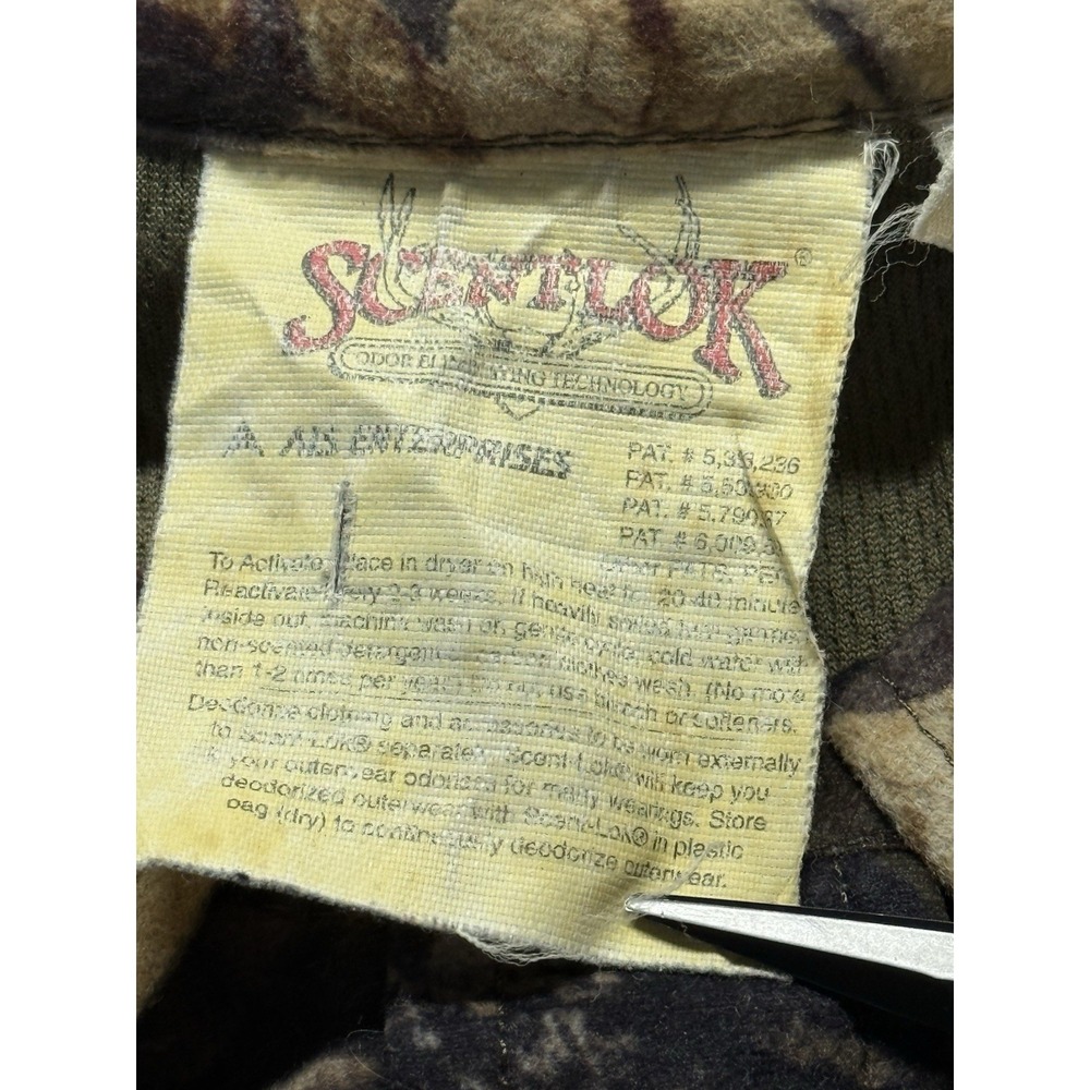 SCENTLOK Mossy Oak jacket forest floor camo hunting L scent control zip - Picture 4 of 8